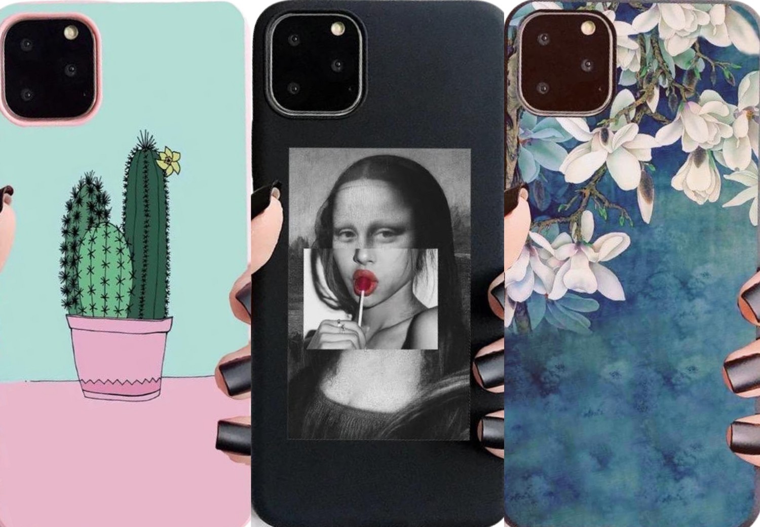 Product Image for iPhone 12 Pro Max 3-PACK skal kaktus mona-lisa blommor