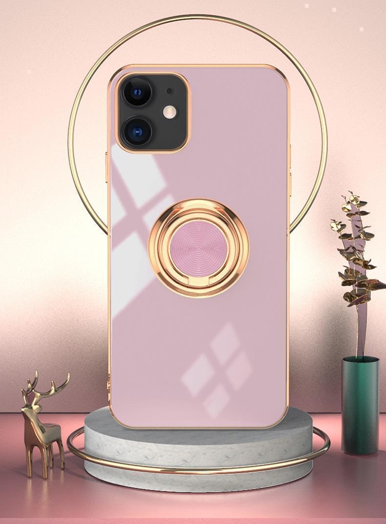 Luksuriøst stilig deksel 'iPhone 14 Pro' med ringstativfunksjon Gold (2 av 9)