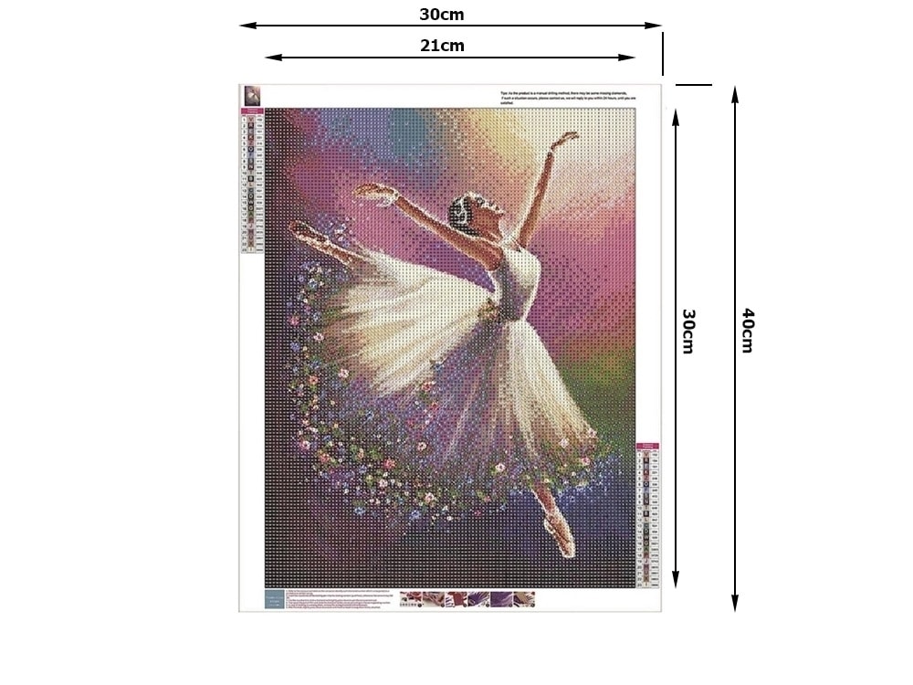 Diamantmaleri - 30x30cm - Ballerina (3 av 6)
