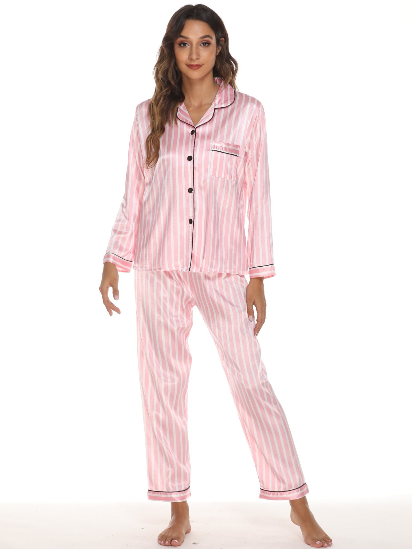 Pyjamassett med skjorte og bukse (3 av 23)