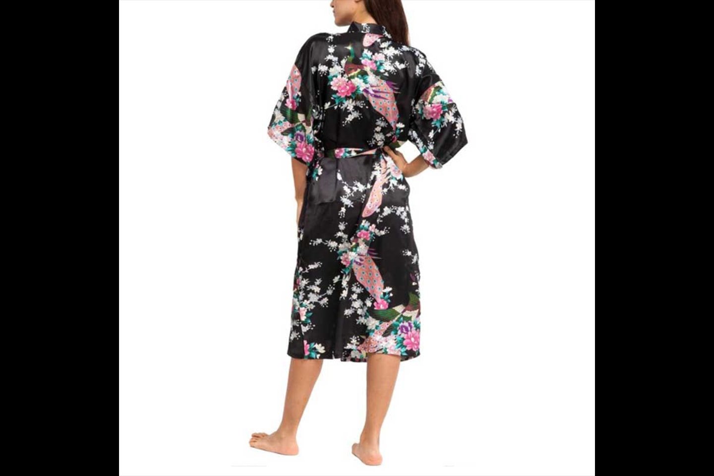 Kimono morgonrock i siden (11 av 15) (12 av 15)