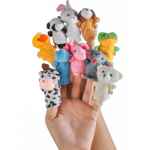 Product Image for Set med 10 Fingerdockor Djur Motiv