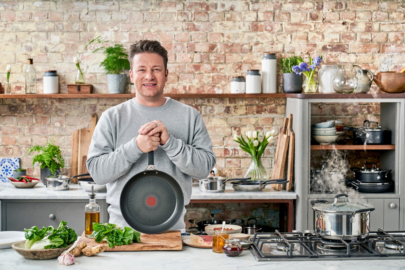 Jamie Oliver Tefal stekpanna non stick 24 cm (1 av 3)