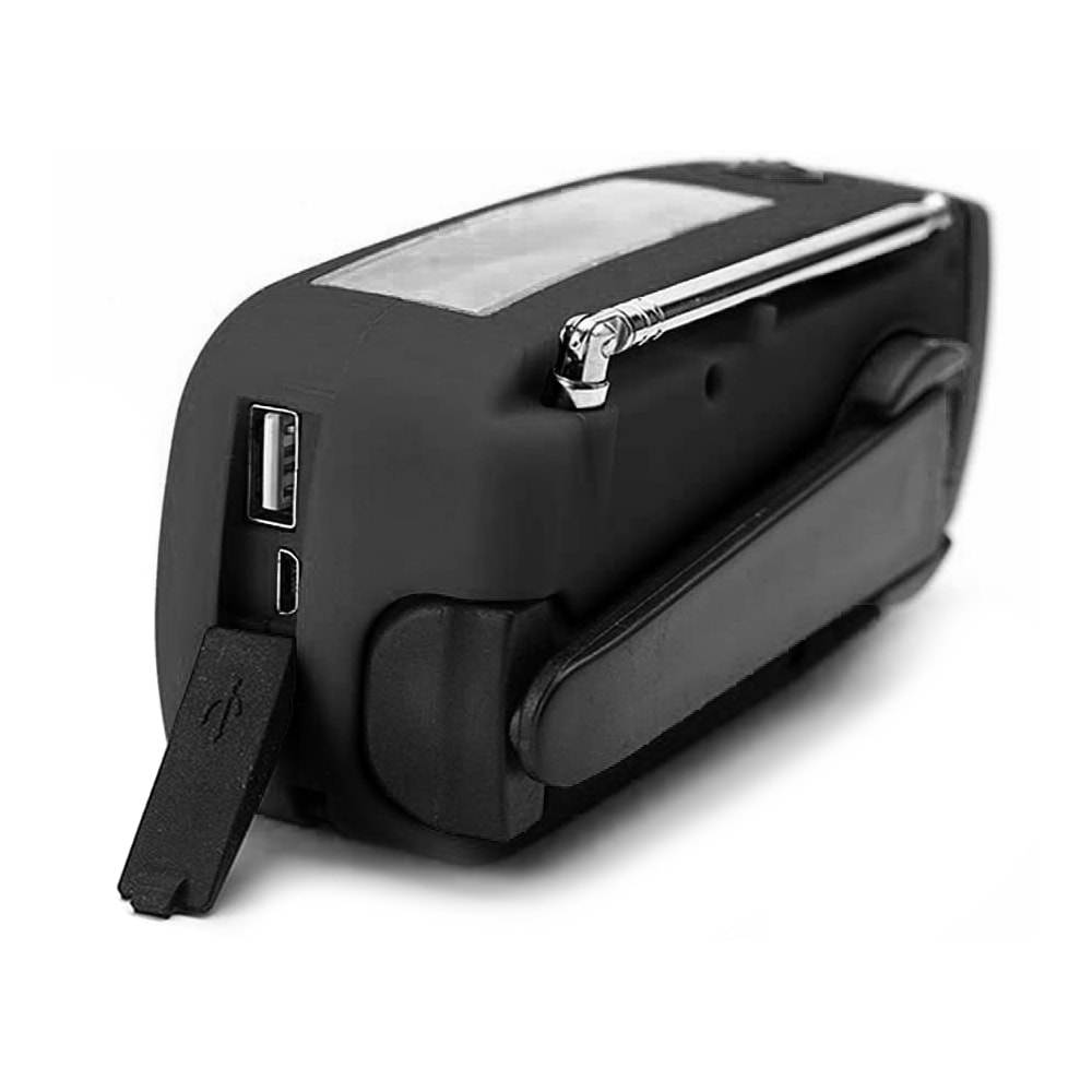 Vevradio FM/AM, drivs med handvev, solpanel eller USB (1 av 11)