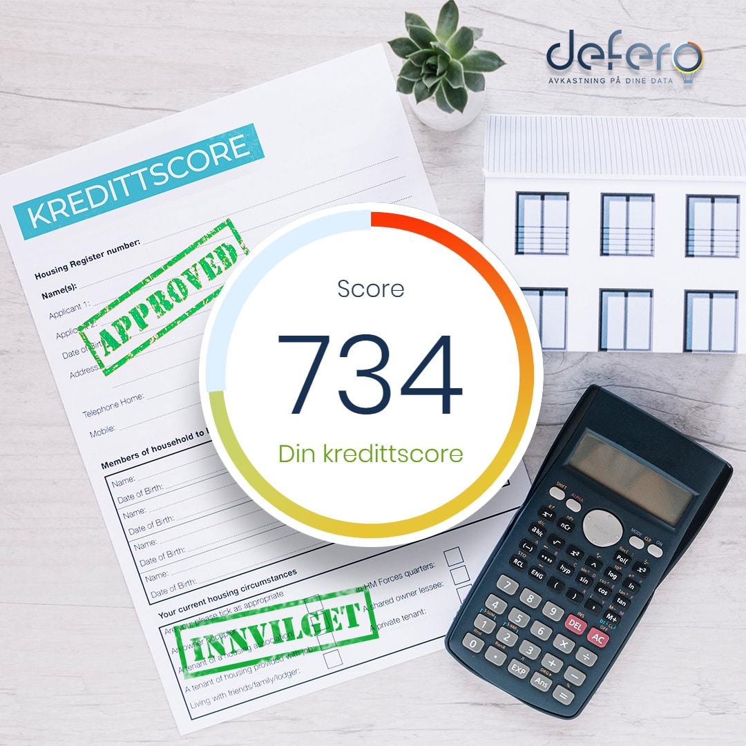 Sjekk din kredittscore gratis hos Defero (1 av 5)