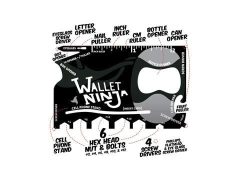 Wallet Ninja - multiverktyg i fickformat med 18 funktioner (6 av 9)