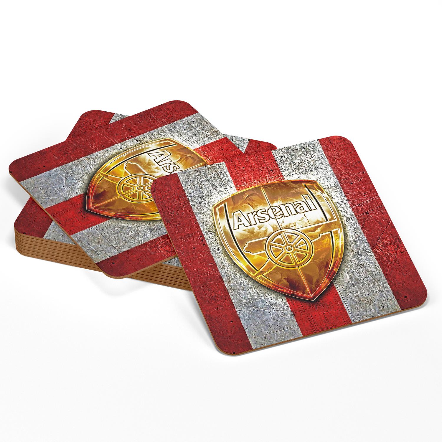 Glassbrikker Arsenal 4-pak