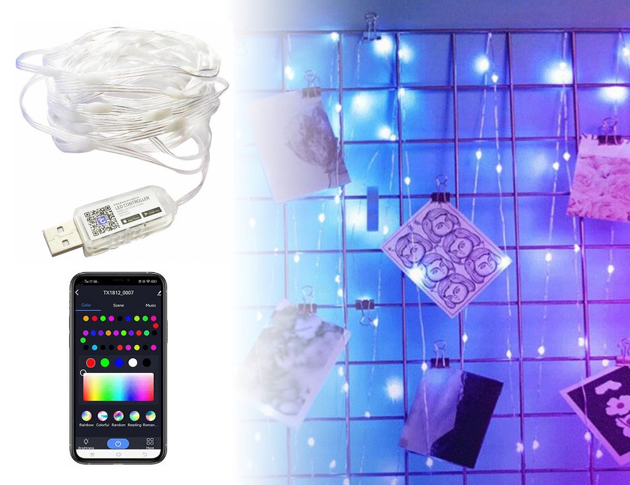 Smart LED-stripe 2m: Lys opp hjemmet ditt