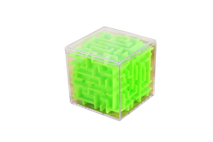 3D kub med labyrint