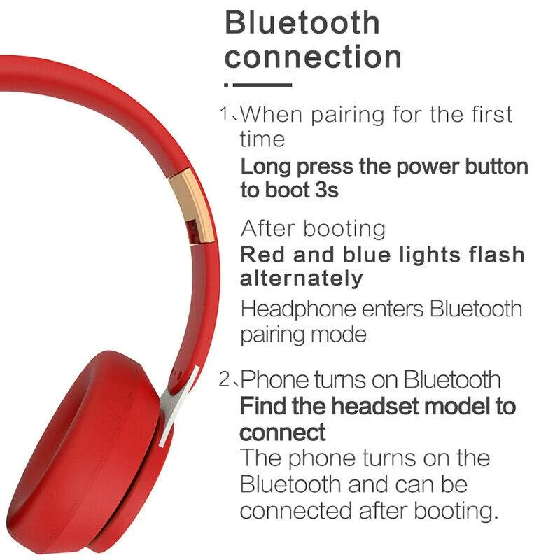 Bluetooth sammenleggbare hodetelefoner (6 av 15)