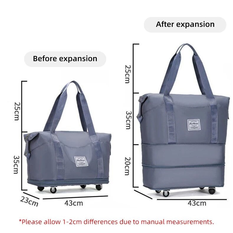 Hopfällbar och justerbar resväska med avtagbara hjul (6 av 16)