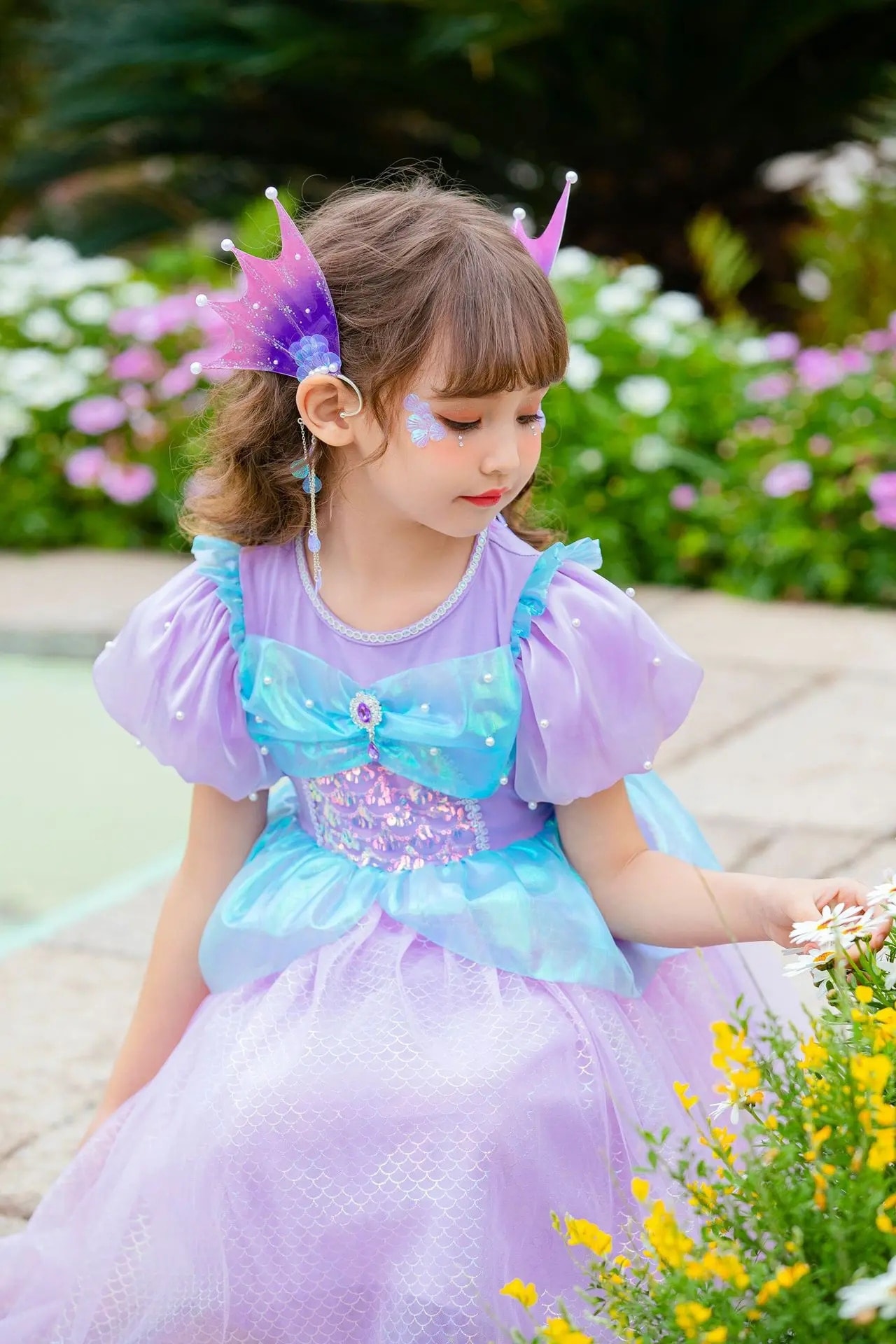 Prinsessklänning med puffärmar barn (8 av 9)