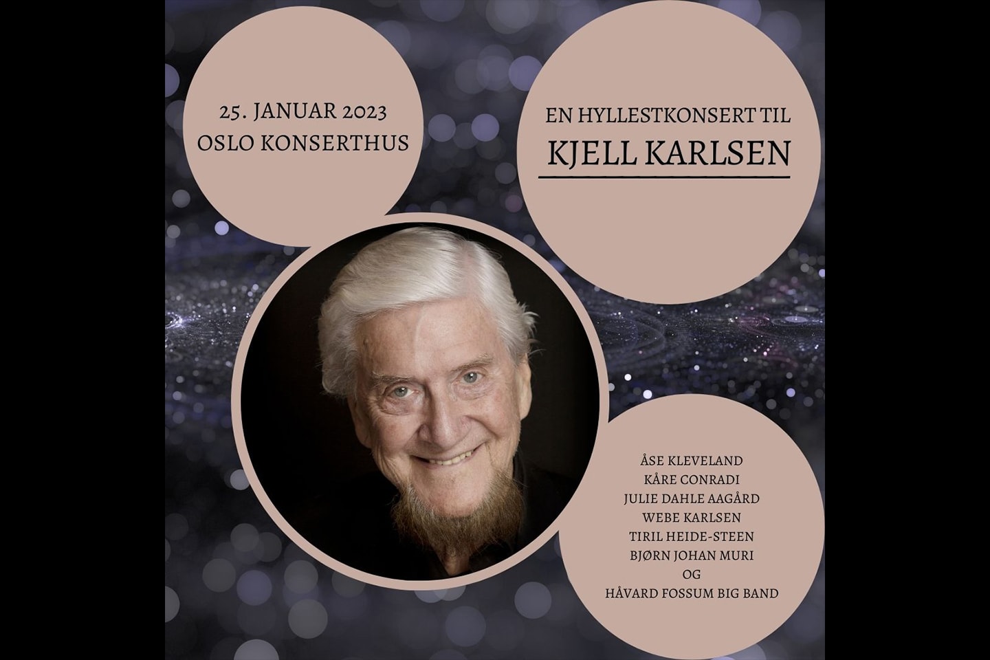 Billetter til hyllestkonsert av Kjell Karlsen i Oslo Konserthus med bl.a. Kåre Conradi, Åse Kleveland og Bjørn Johan Muri (1 av 3)