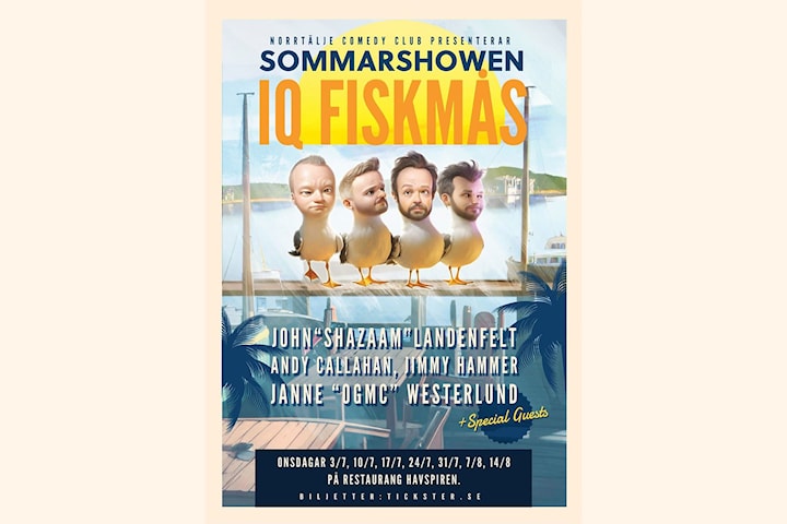 Stand up IQ Fiskmåsen och sommarfest med Norrtälje Comedy Club