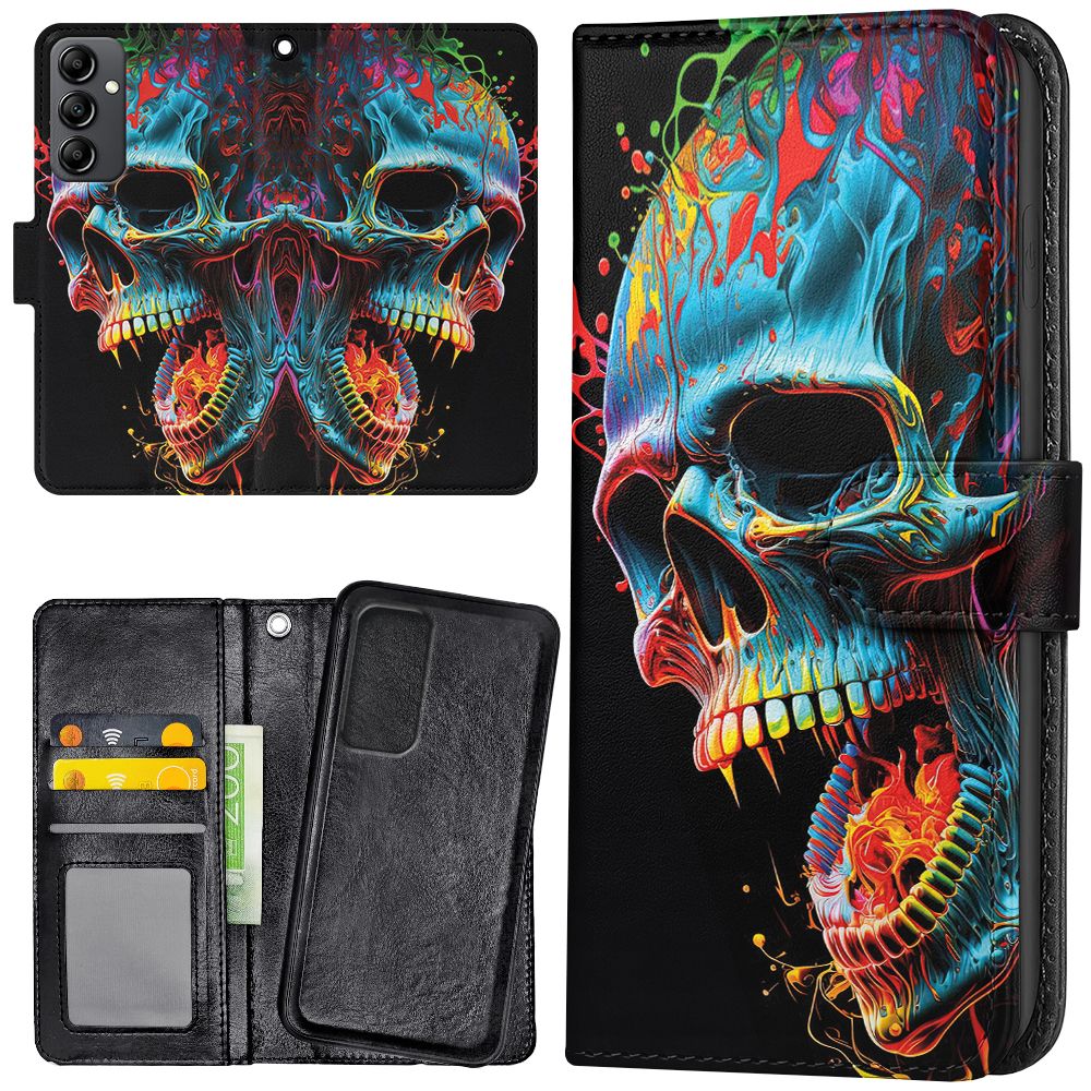 Lommebok Deksel Skull for Samsung Galaxy S24