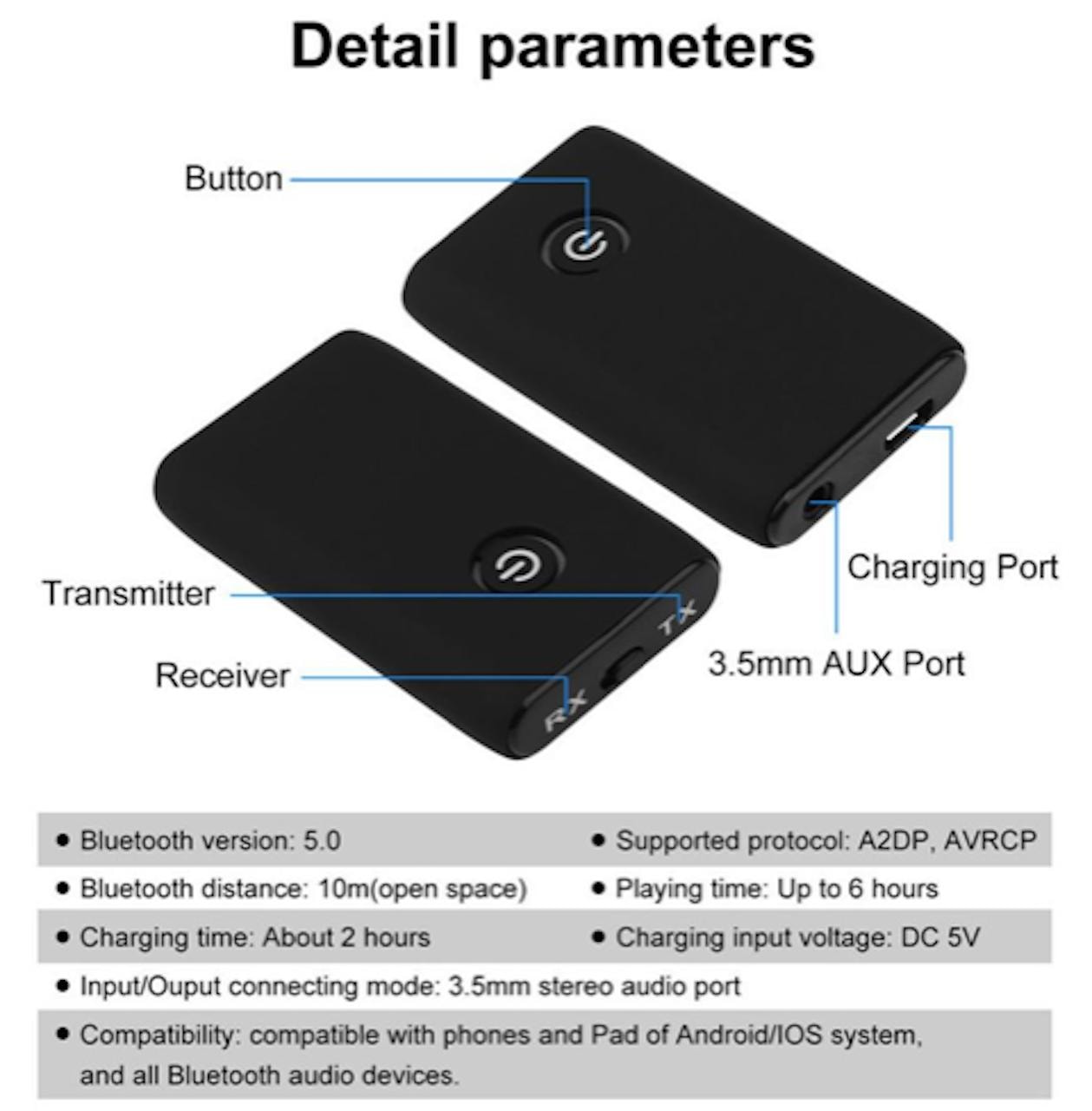 Bluetooth Trådlös Sändare AL-10S-JL: Perfekt För Ljudöverföring! (1 av 4)