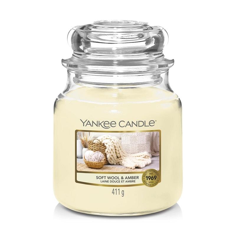 Product Image for Yankee Candle Classic Medium Jar Soft Wool and Amber 411g