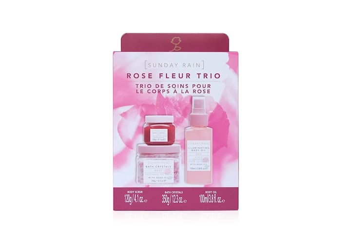 Giftset Sunday Rain Rose Fleur Bath Trio 