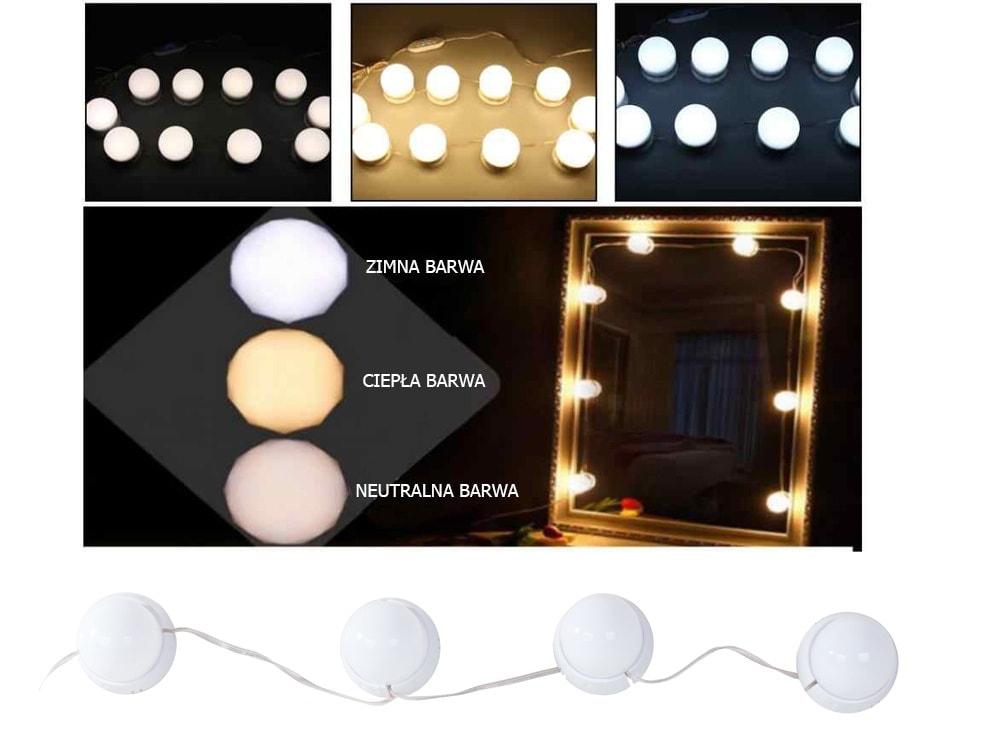  Sminkbordsljus med 10 LED-lampor (5 av 7)