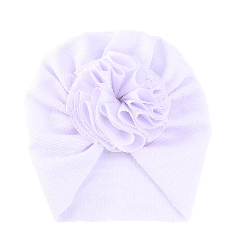 Søt turban med stor blomst flere farger stretchmateriale 0-4 år baby barn (2 av 6)