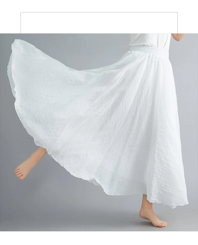 Lång kjol i bomull one size (14 av 21)