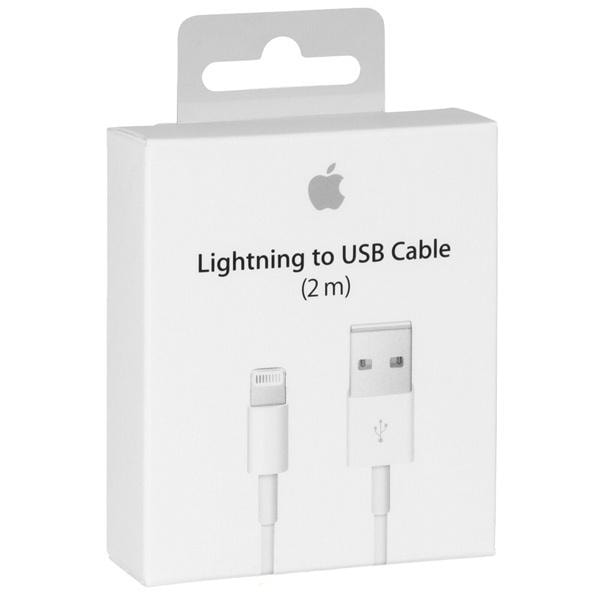 Apple Lightning kabel, USB till Lightning, 2m, vit, MD819ZM/A (Blister) (8 av 14)