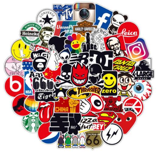 100st Mode Graffiti Stickers Vattentät Laptop Bagage Skate