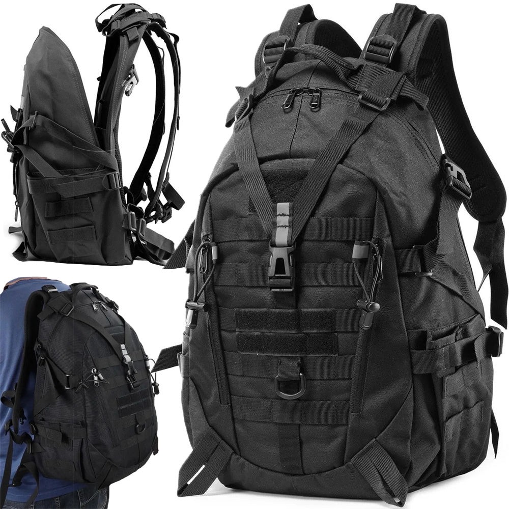 Taktisk ryggsäck 30 L MOLLE 800D Oxford svart 50x35x20 cm
