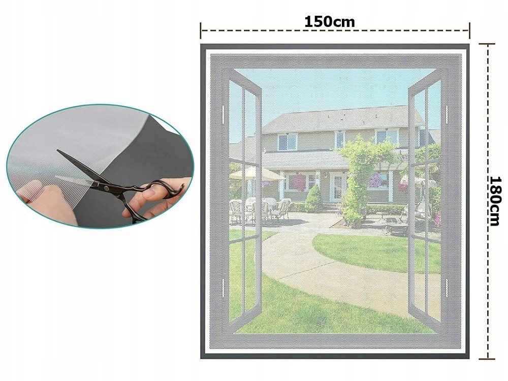 Myggnät för fönster upp till 180x150 cm (5 av 8)