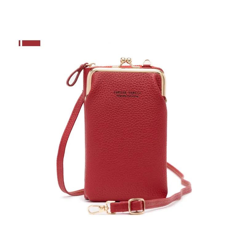 Plånbok väska med axelrem multifunktion vattenavstötande telefon (4 av 6)