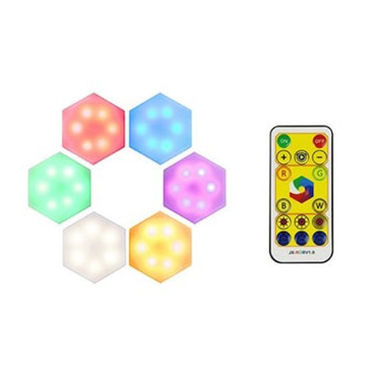 LED-vägglampa hexagon 2, 4 eller 6 lampor (1 av 13)