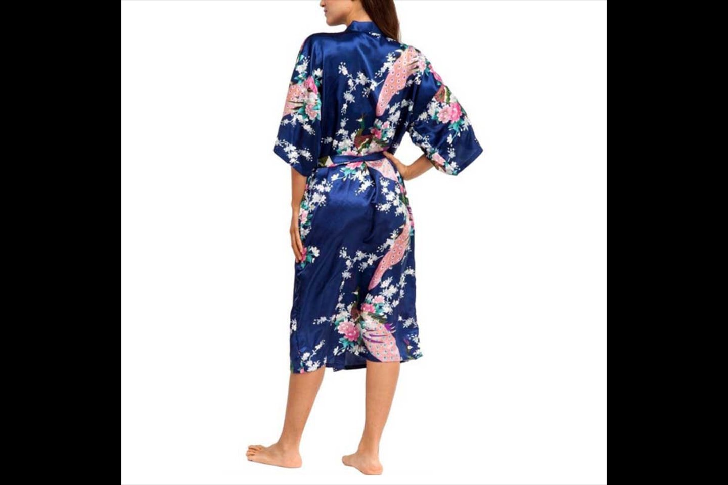 Kimono morgonrock i siden (8 av 15)