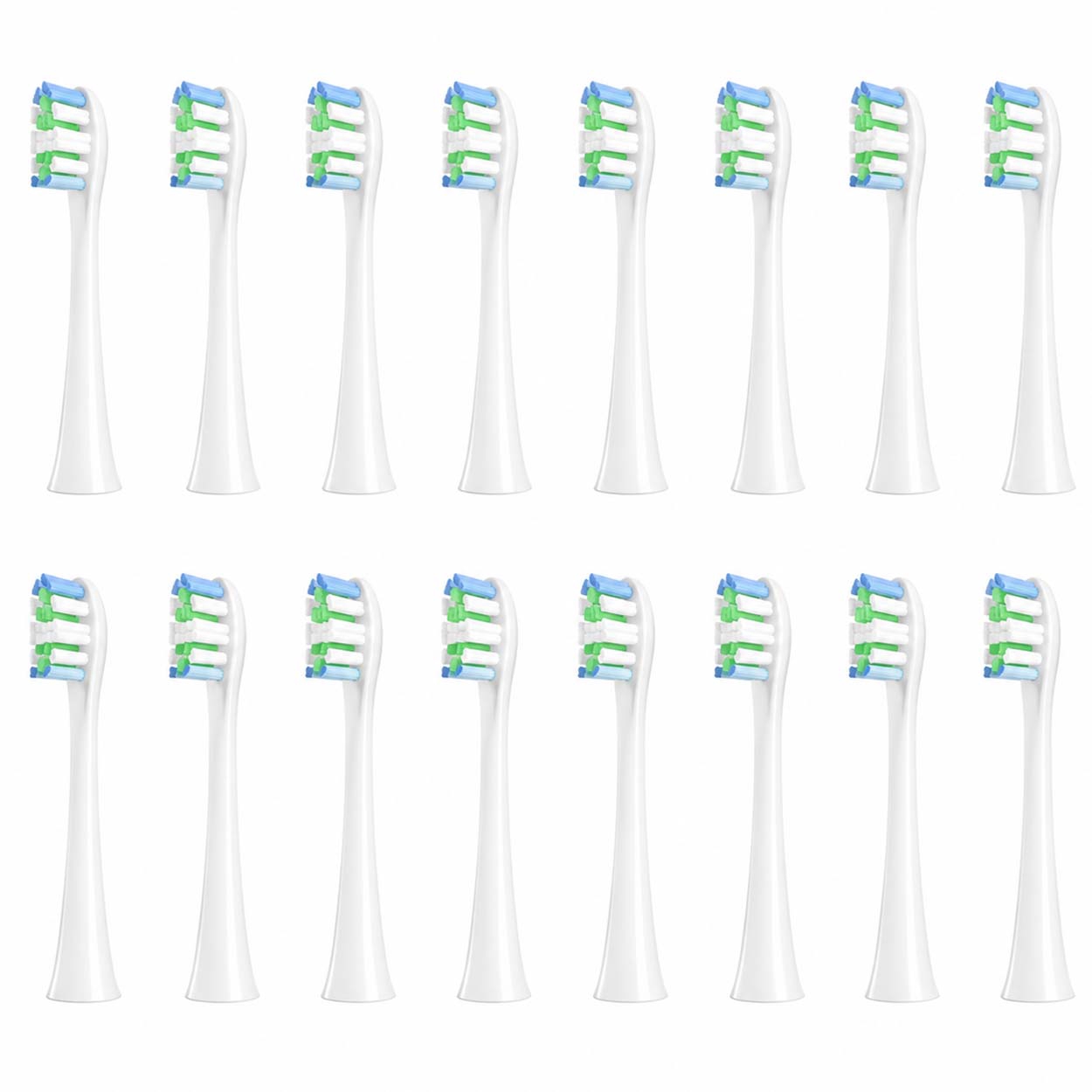 Tandborsthuvuden Oclean F1 / One / X Pro – 16-pack mjuka ersättningshuvuden Vit