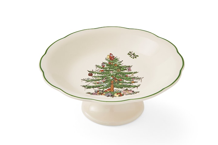Spode Christmas Sculpted Footed Candy Dish