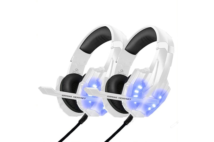 2-Pack Gaming headset hörlurar C4U® G9000 för PS5 - PS4 - White