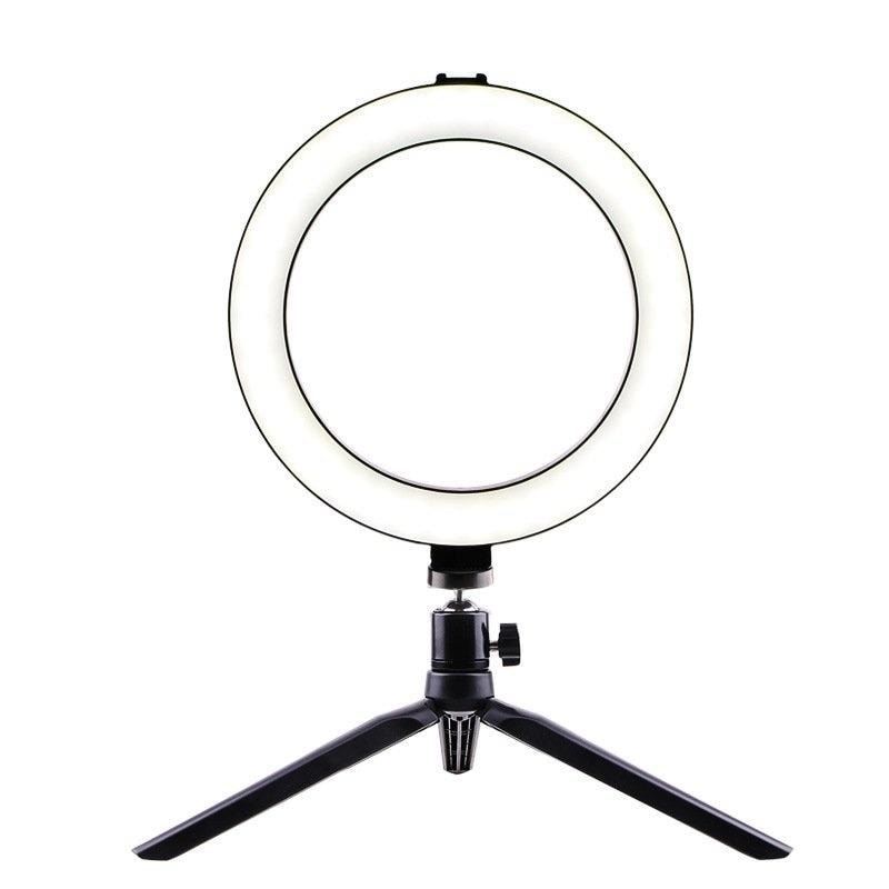 Selfielampa / Ring light, 26 cm med stativ och mobilhållare (22 av 27)
