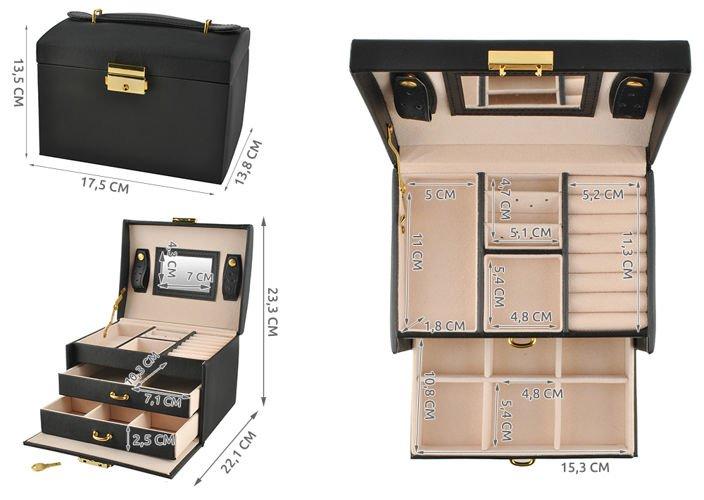 Product Image for Smyckeskrin / Klockbox med flera olika fack