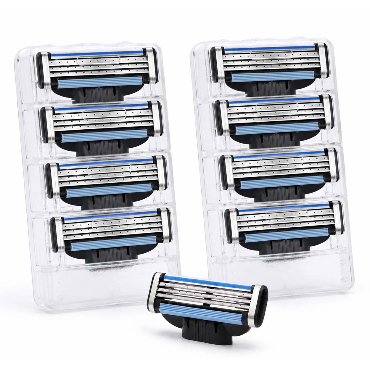 8-Pack Rakblad Kompatibla med Mach 3 Rakhyvlar