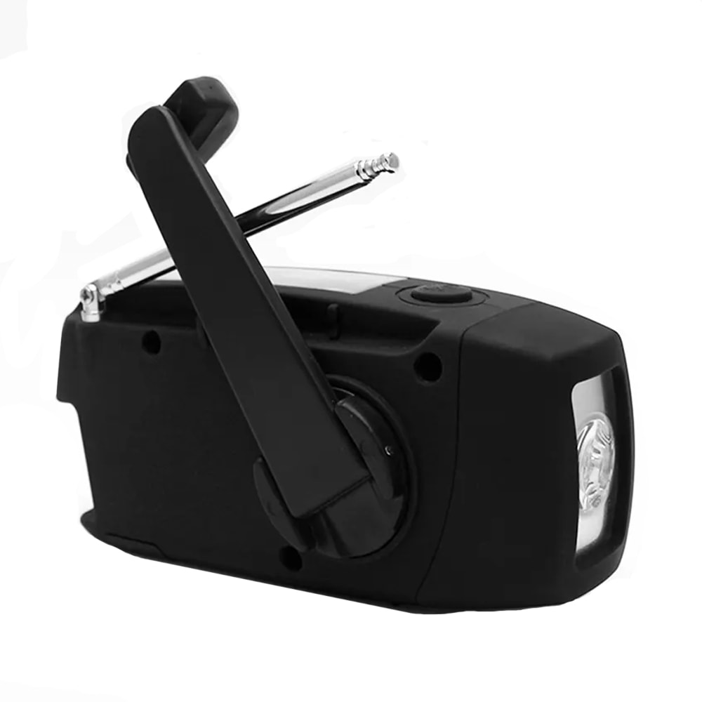 Vevradio FM/AM, drivs med handvev, solpanel eller USB (8 av 11)