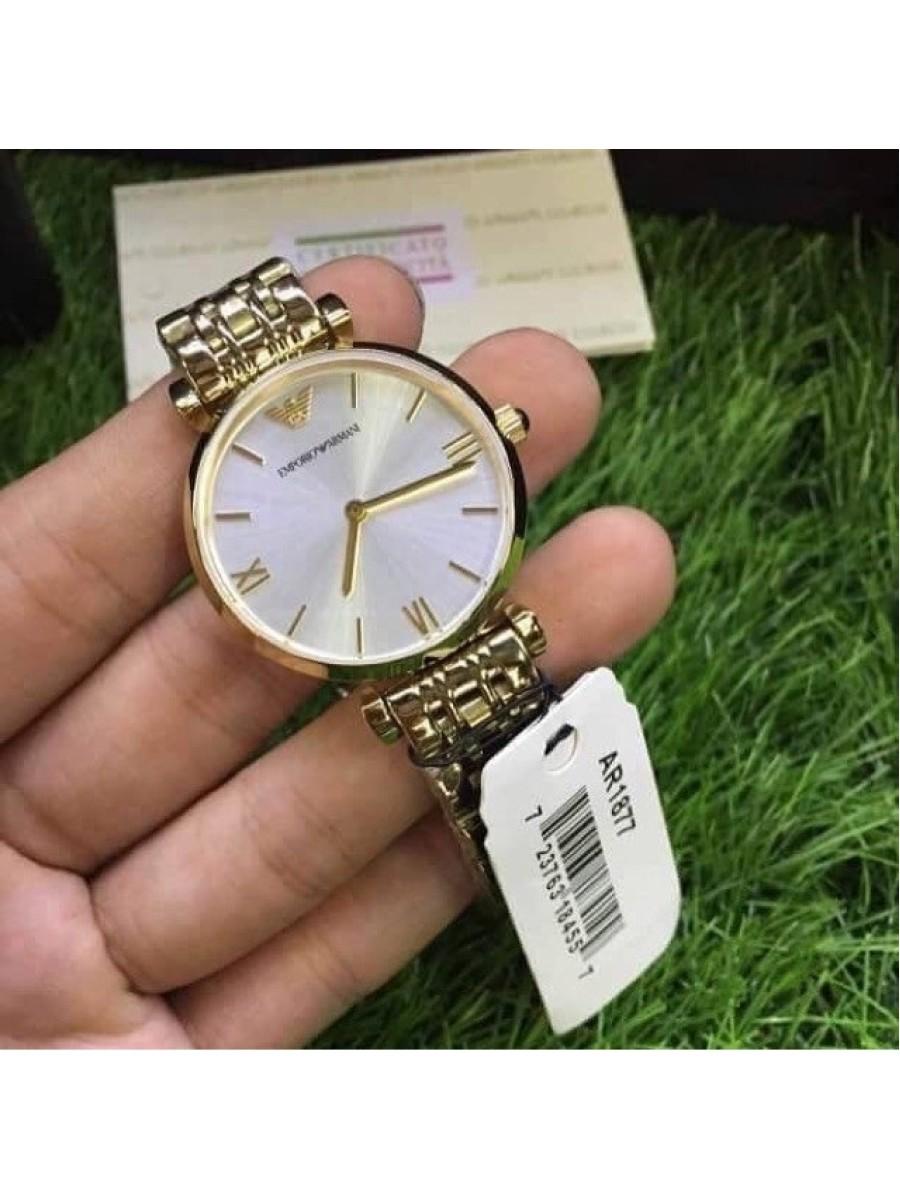 Emporio Armani Guld Rostfritt Stål AR1877 Damklocka | Let’s deal