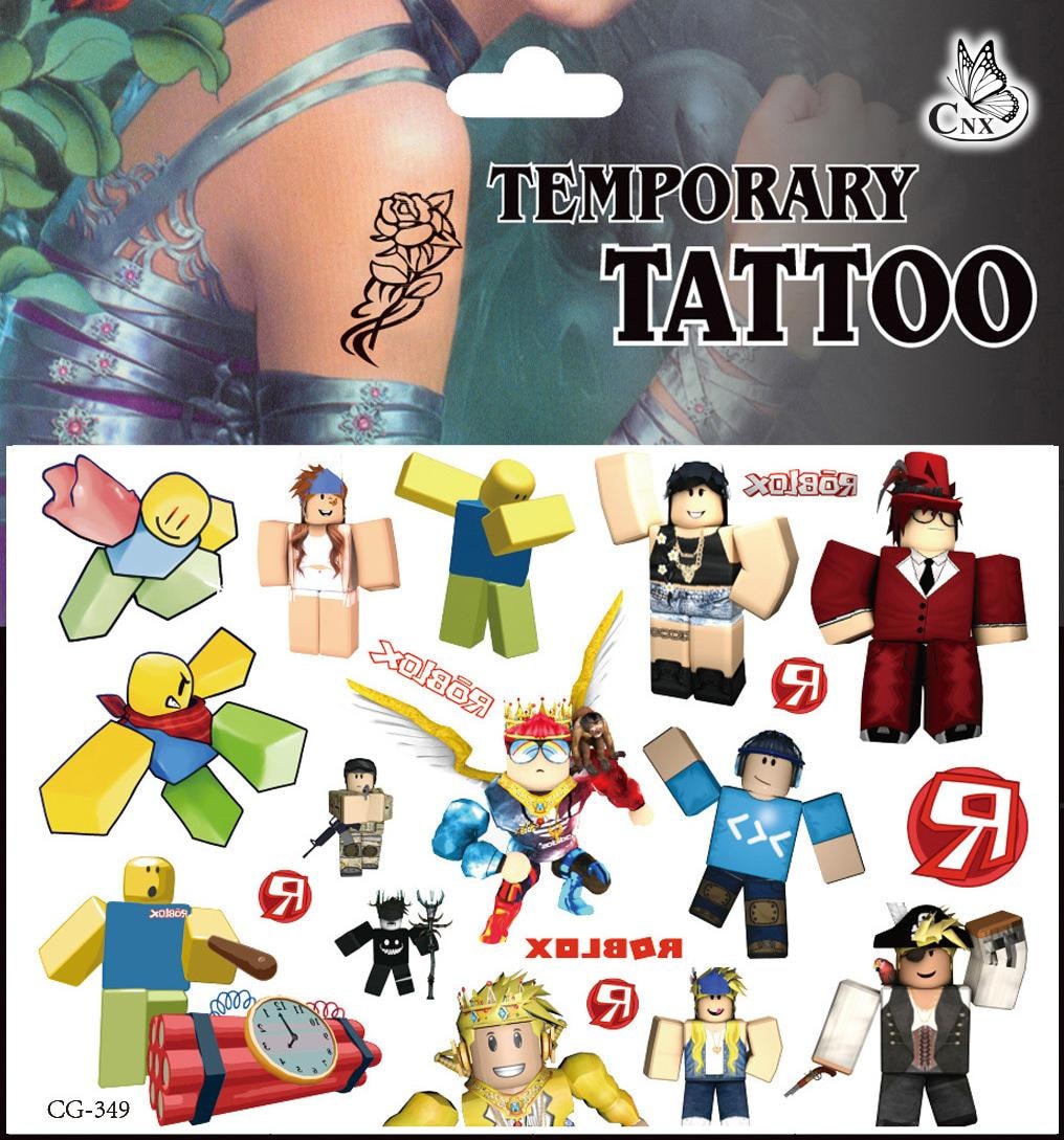 Roblox tatueringar - 4 ark - Barn tatueringar (1 av 11)