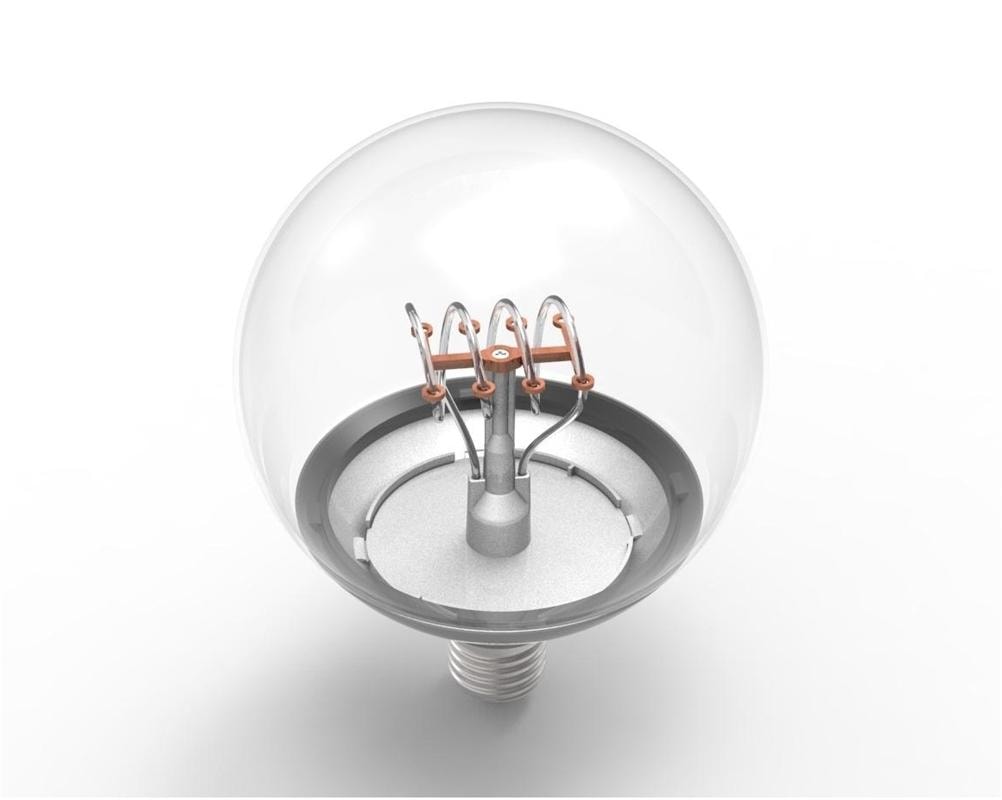 6-pack LED-dekorationslampor, silver, E27-sockel, varmvit, 2W (20lm), A120-glob (4 av 8)
