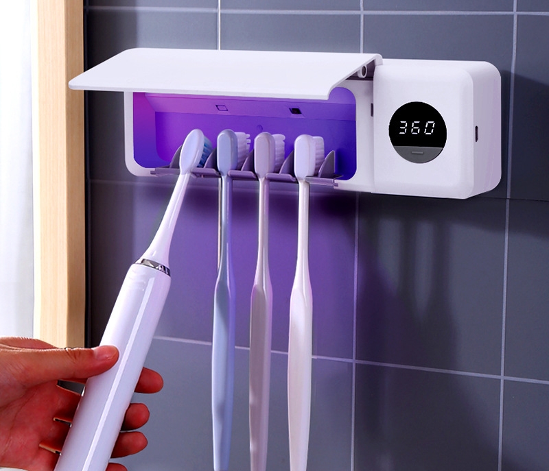 UV Desinfeksjonsholder for Tannbørster - USB-oppladbar