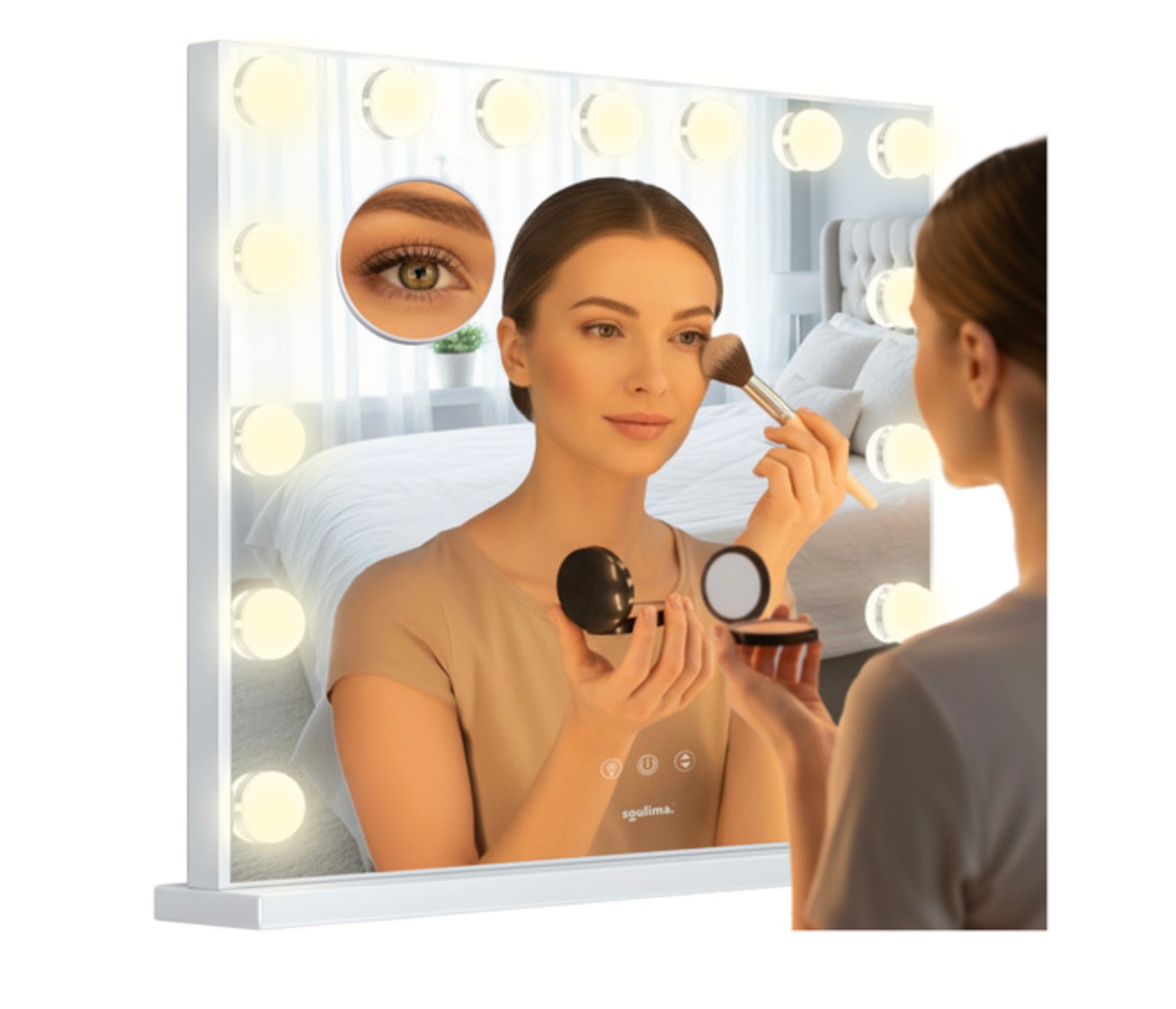 Sminkespeil med lys / Hollywoodspeil for makeup og belysning