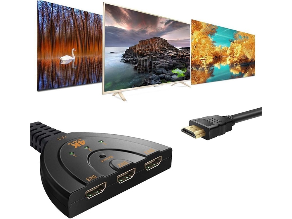 HDMI Switch 3+1 - 4K - med 50cm kabel (2 av 7) (3 av 7)
