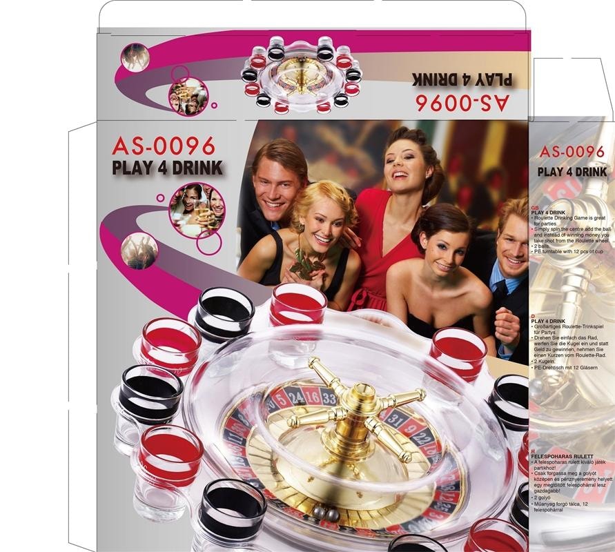 Casino Shot-Roulette med 12 shotglas (1 av 11)