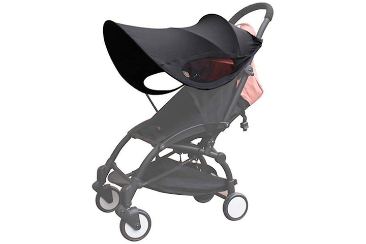 Solskydd för barnvagn till sittdel