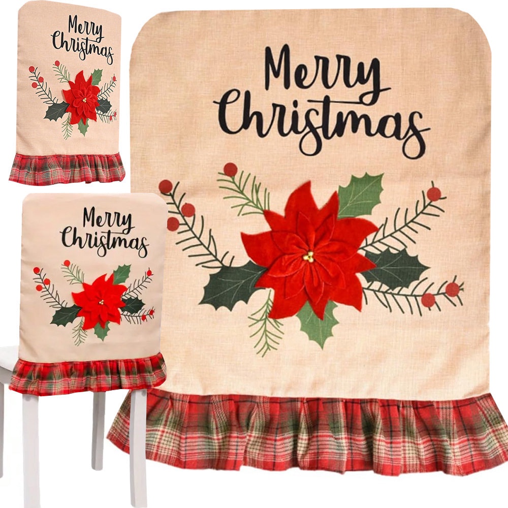 Julstolsöverdrag med julmotiv universal 51 x 49 cm blandade motiv