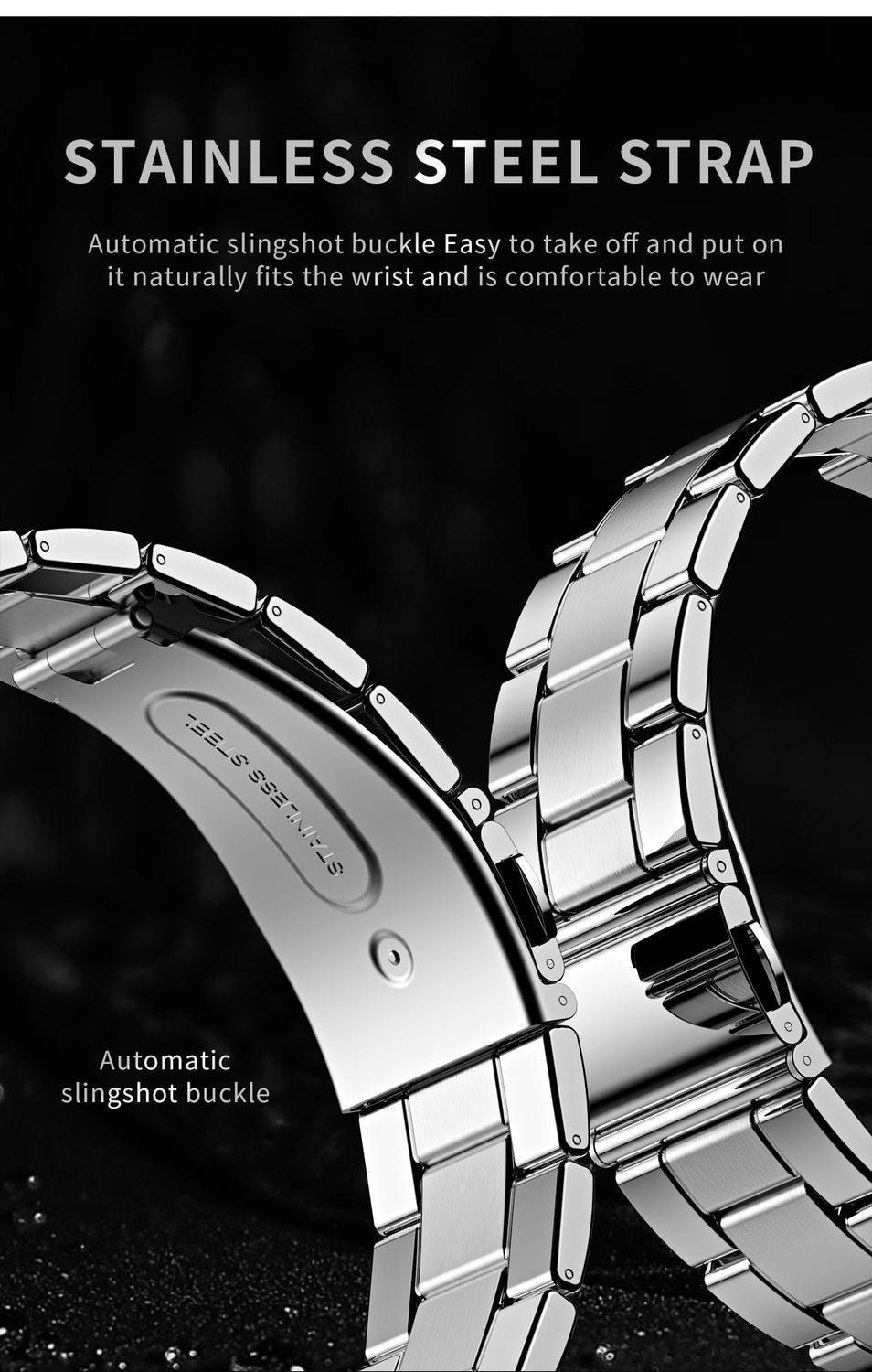 Smart watch / Träningsklocka AW12 Blå med guldfärgade inslag (5 av 9)
