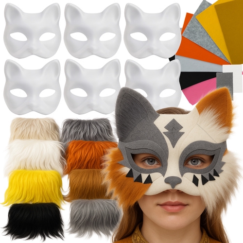 DIY kattmask pysselset med tillbehör 6-pack